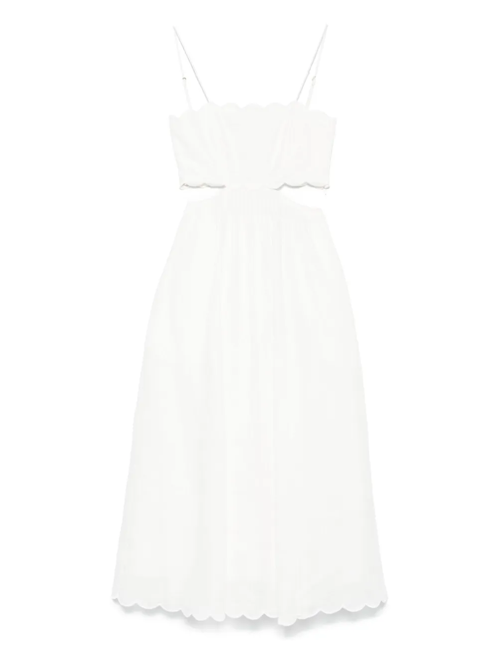 ZIMMERMANN Rhiannon midi-jurk Beige