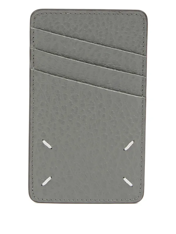 Maison Margiela Leather Card Holder | Grey | FARFETCH