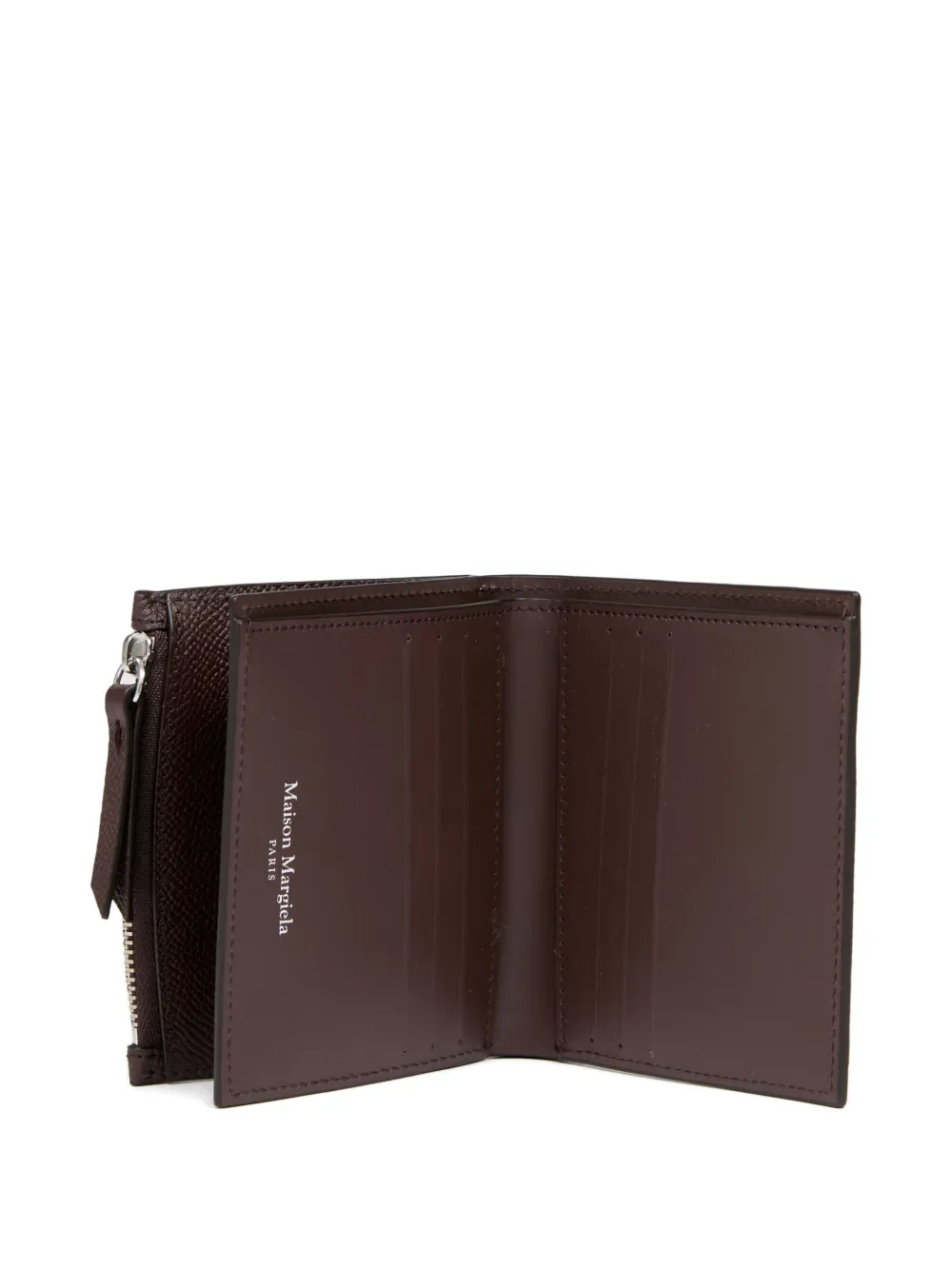 Maison Margiela kleine portemonnee van leer Bruin