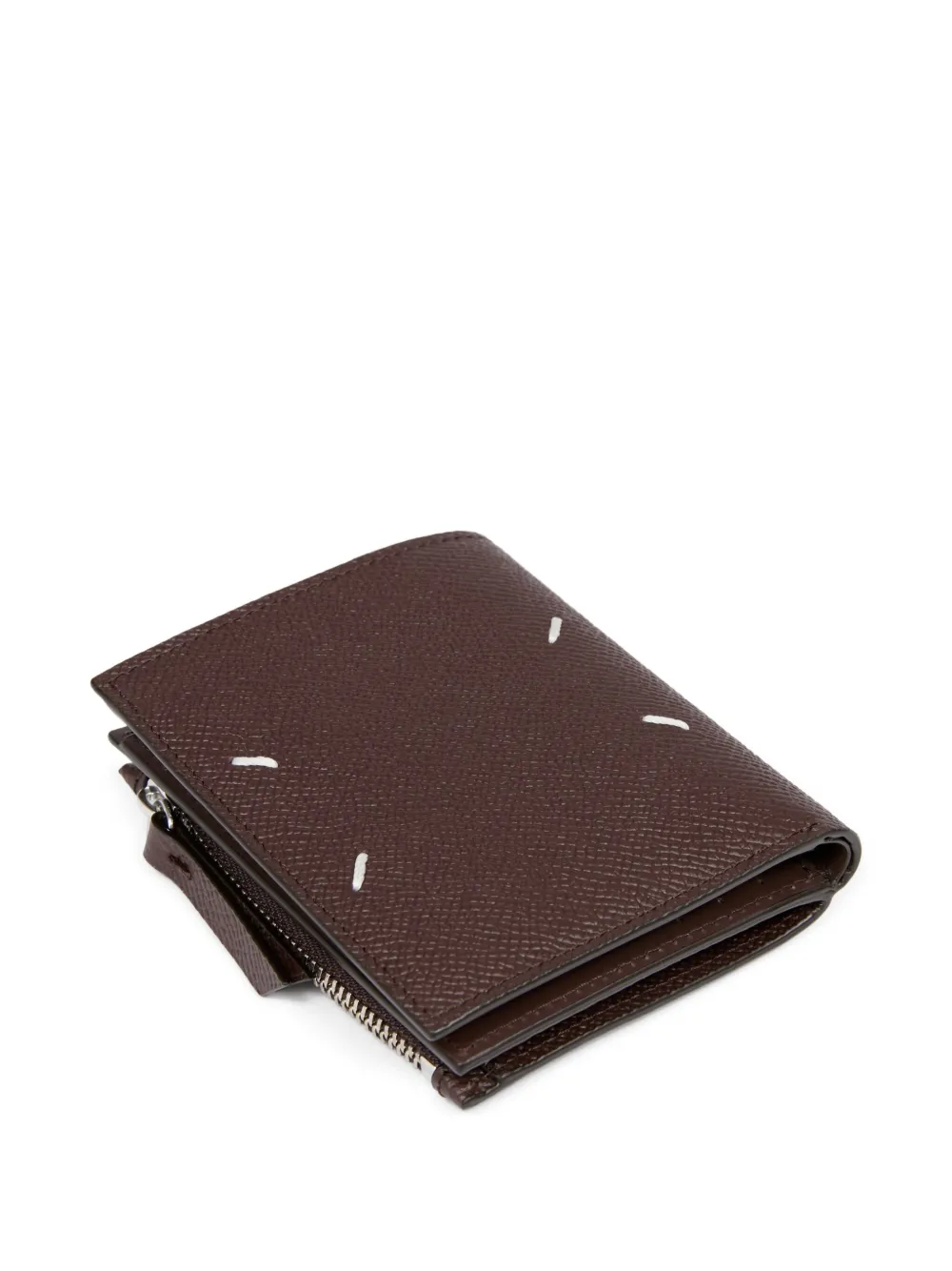 Maison Margiela kleine portemonnee van leer Bruin