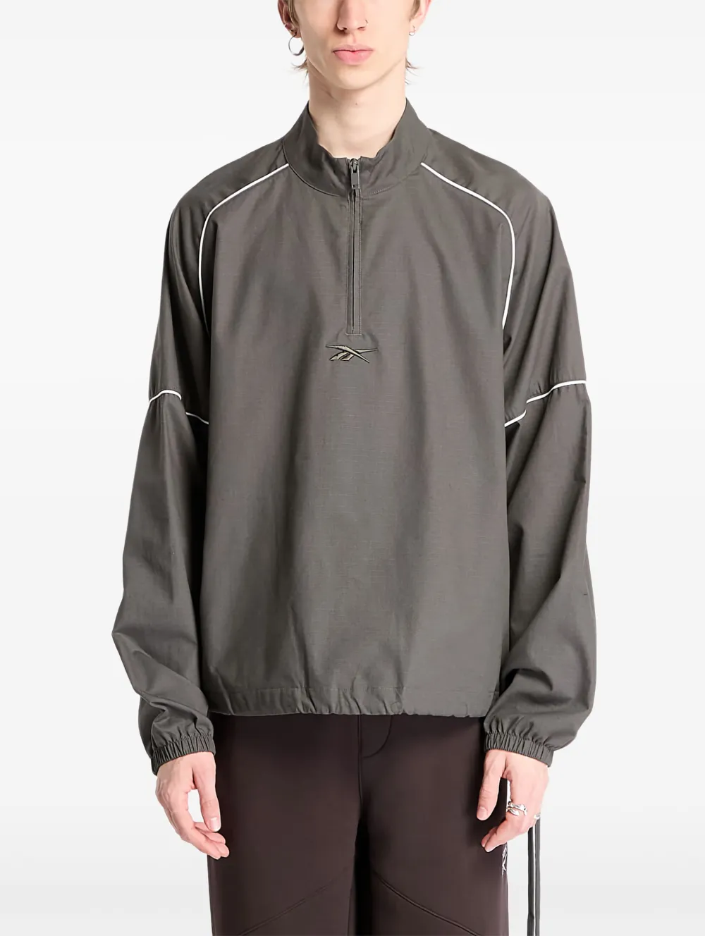 Reebok chamarra deportiva con logo estampado | gris | Image 1