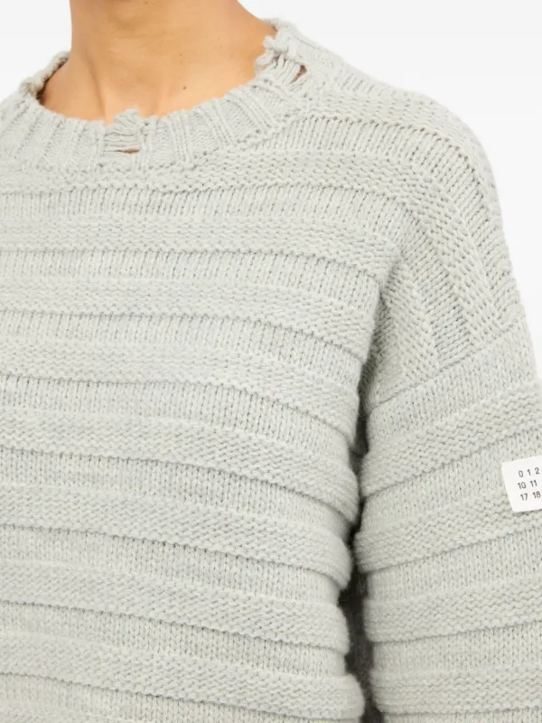 MM6 Maison Margiela Crew Neck Sweater | Grey | FARFETCH RO