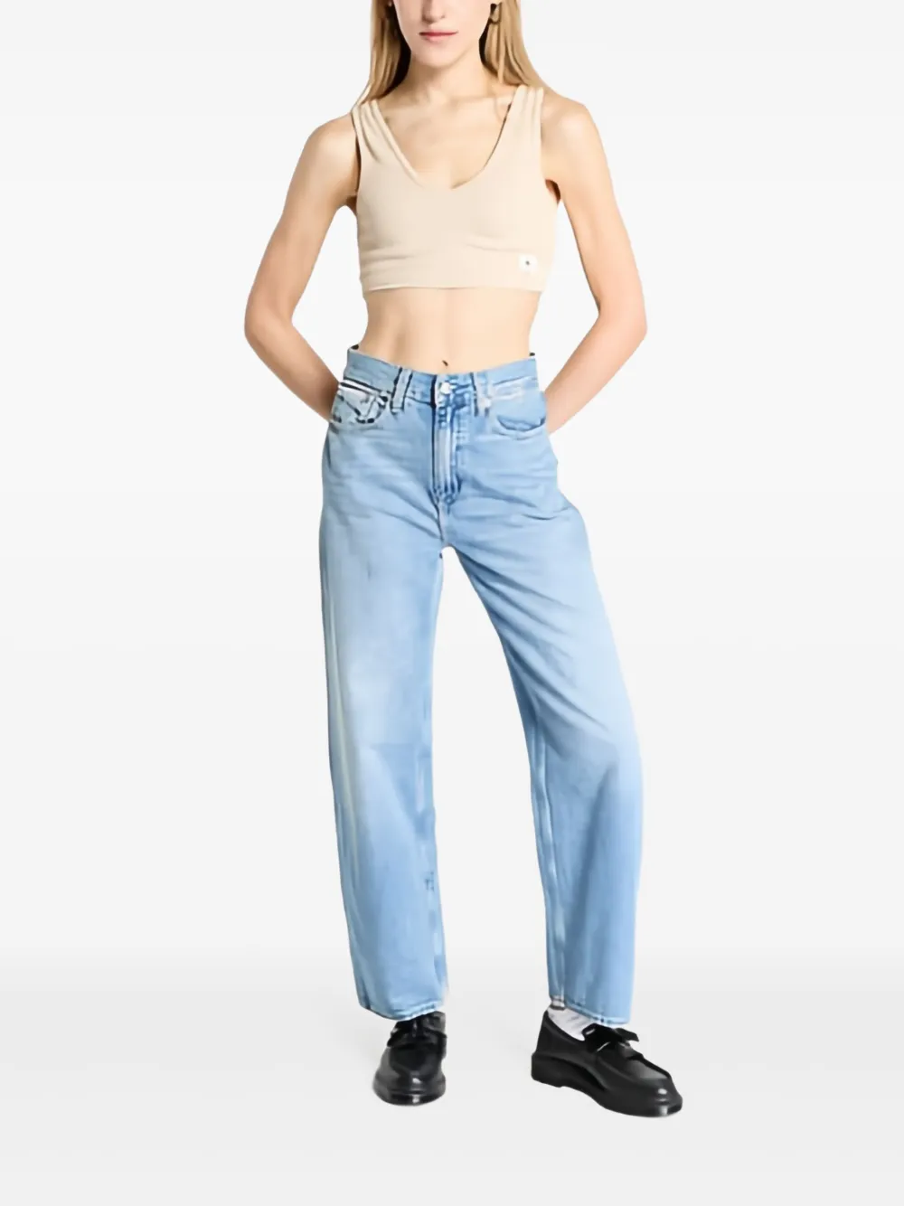 Calvin Klein Jeans Jeans met logo-label - Blauw