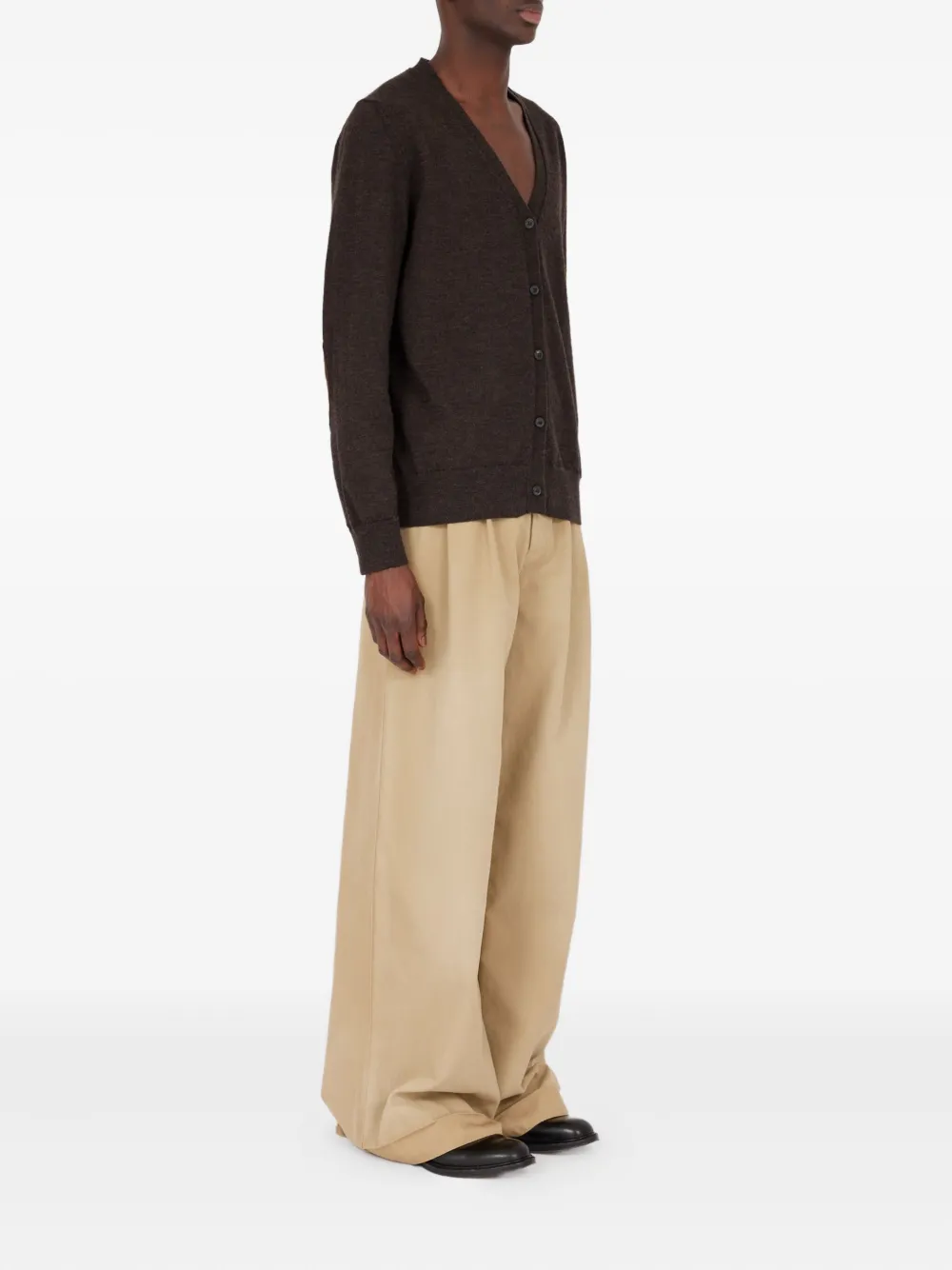 Maison Margiela Vest met patch Bruin