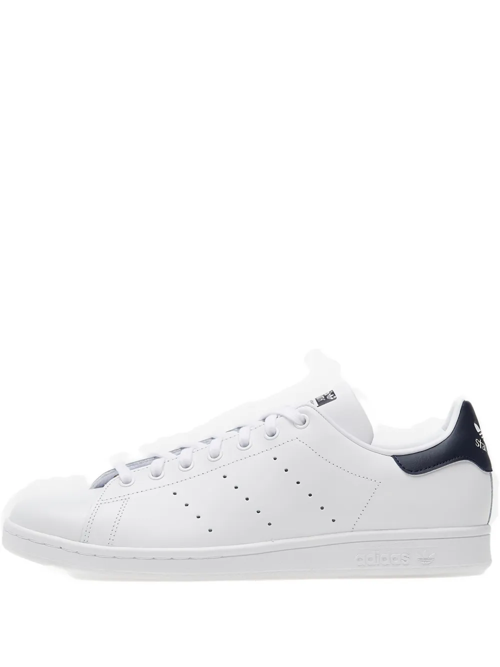 Adidas perforated leather trainers White