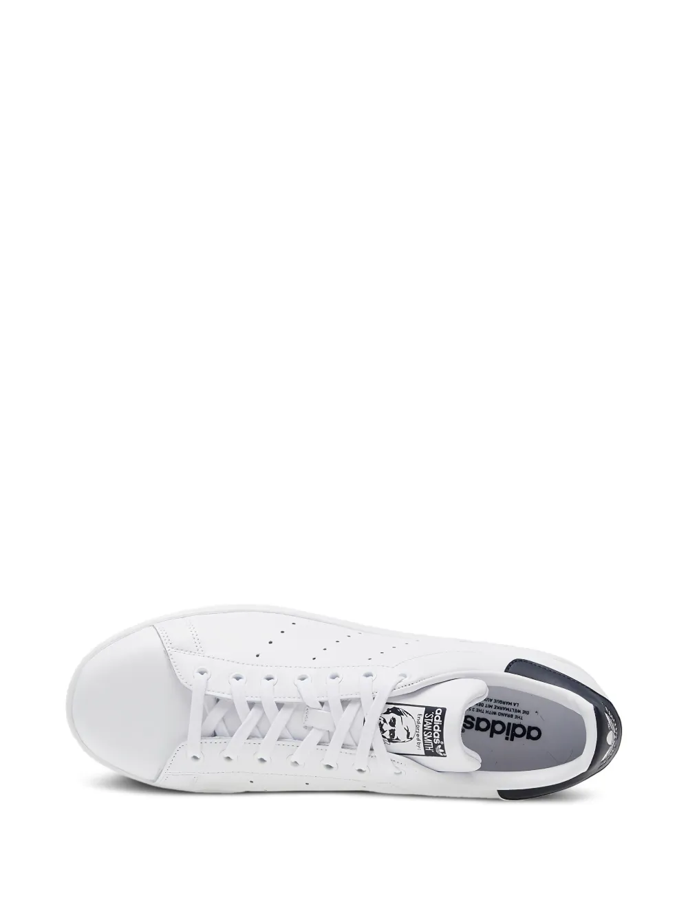 adidas perforated leather trainers White