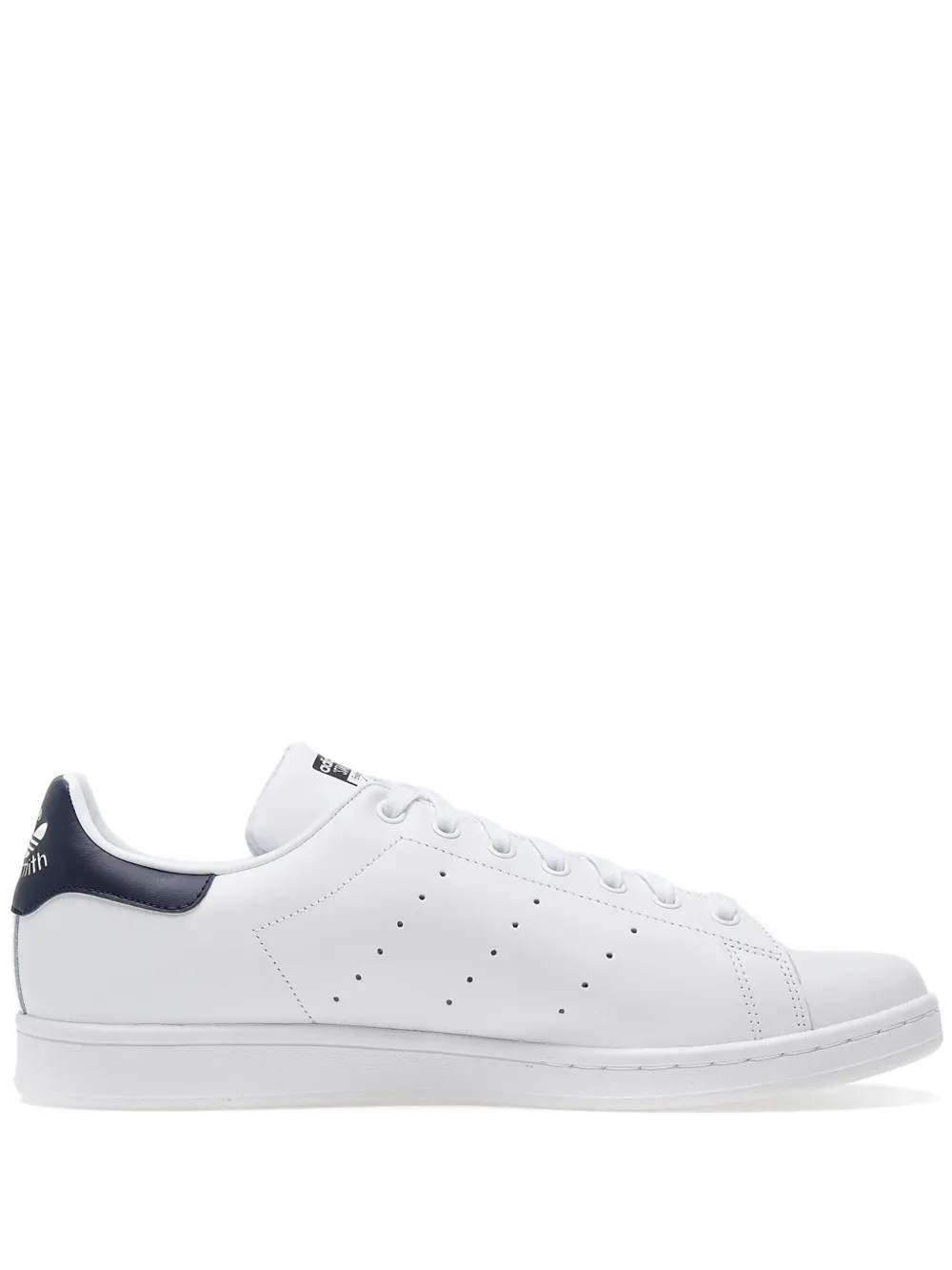 Adidas perforated leather trainers White