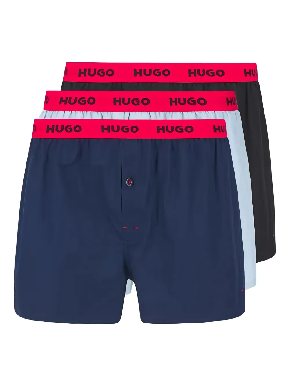 HUGO Set 3 boxer con banda logo | blu | Image 1