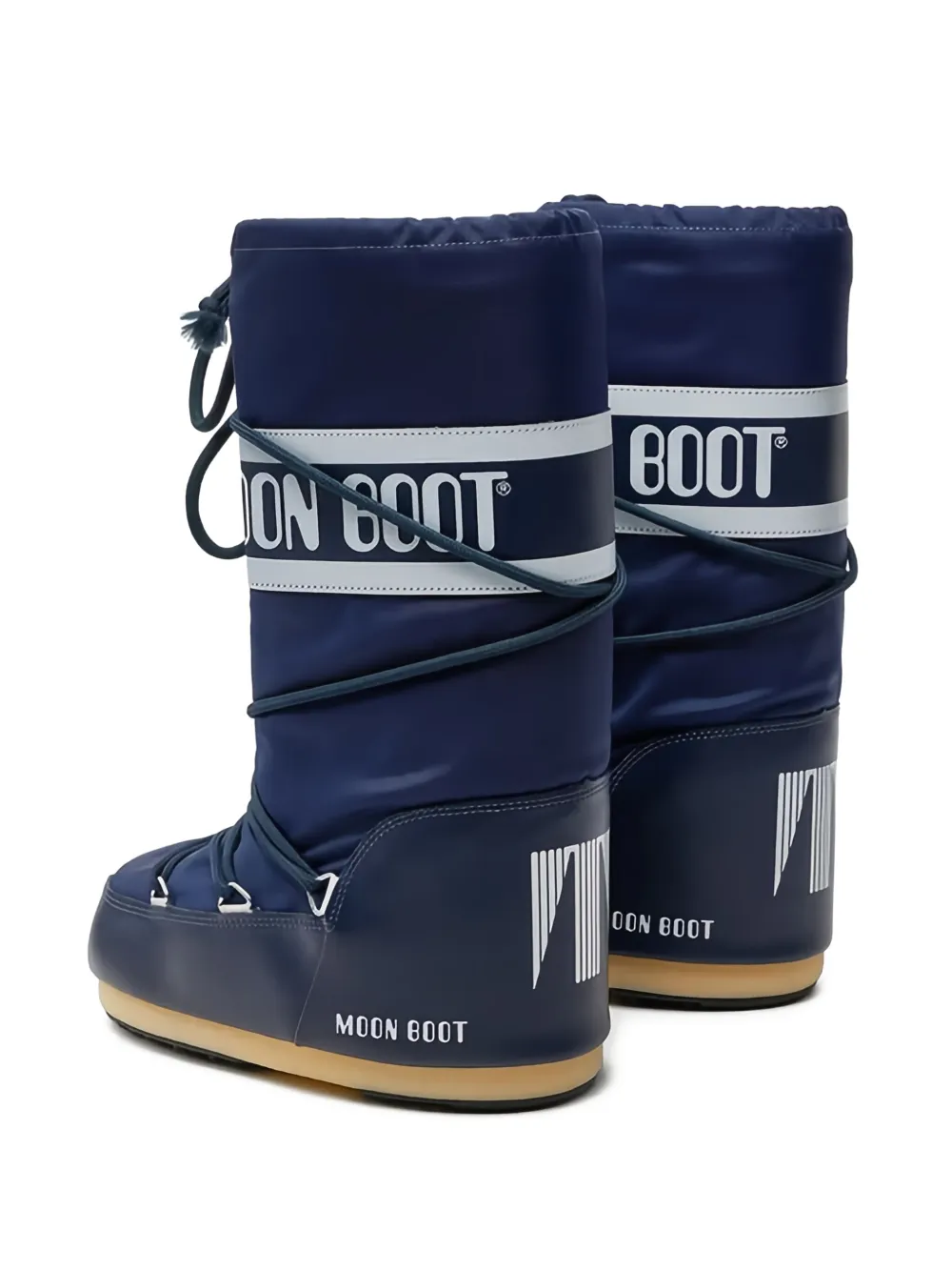 Moon Boot logo-print drawstring boots Blue
