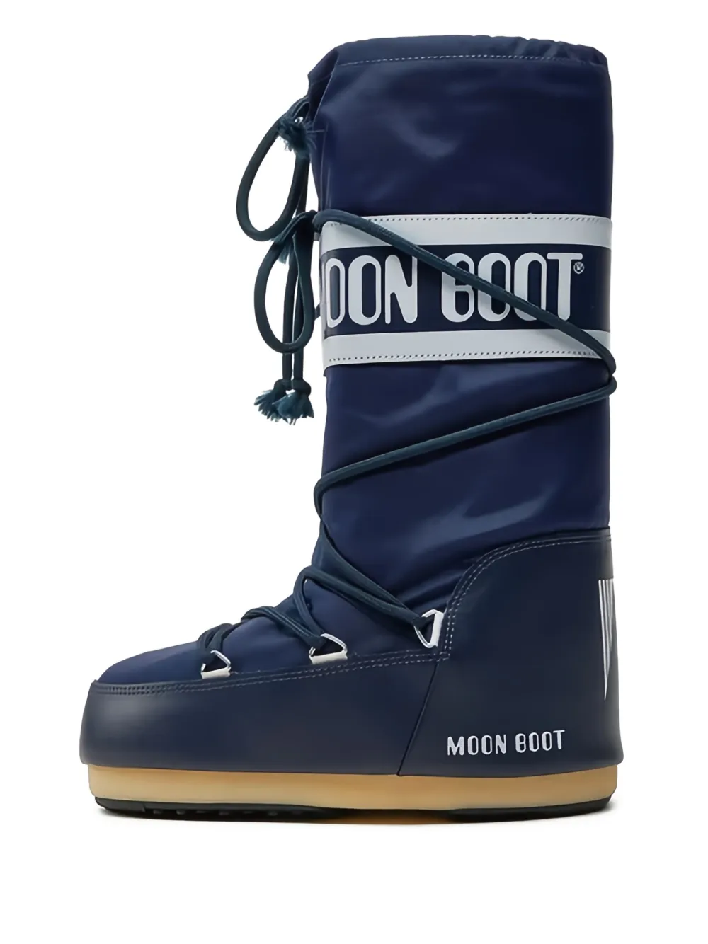Moon Boot logo-print drawstring boots Blue