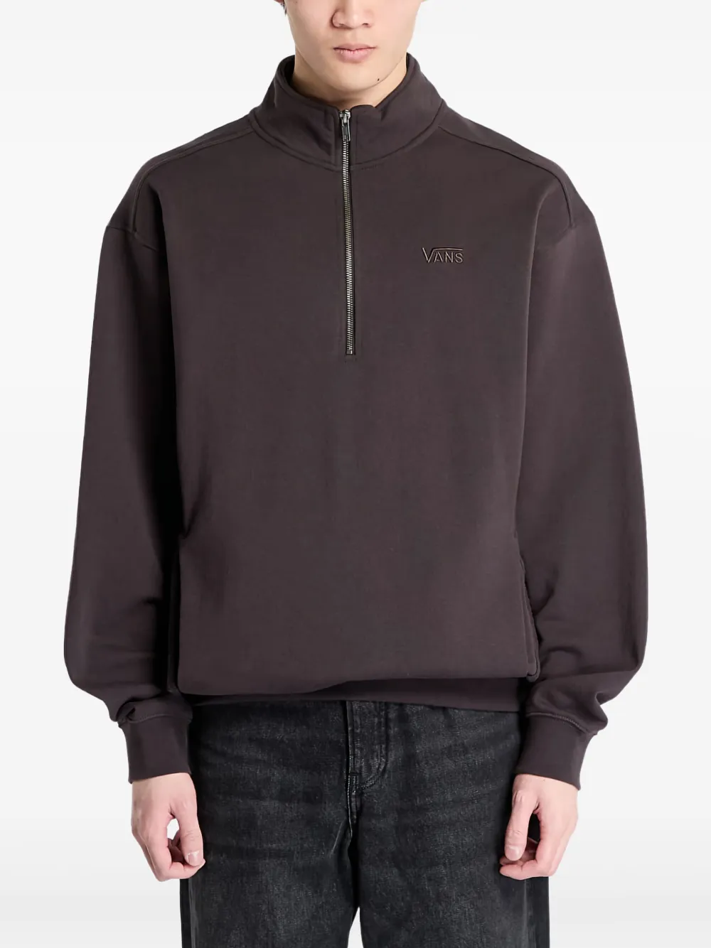 Vans sweat Van D à col zippé | marron | Image 1