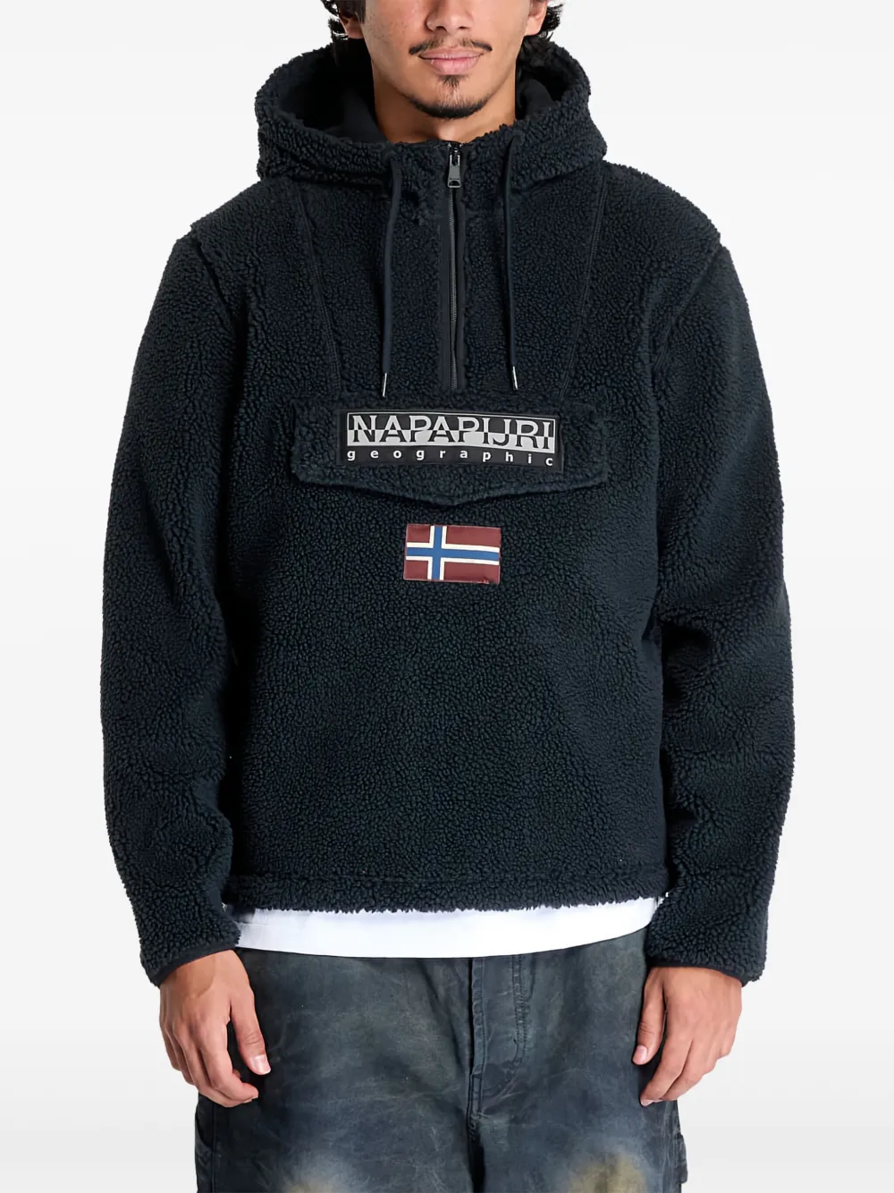 Napapijri T-Burgee Curly hoodie Zwart