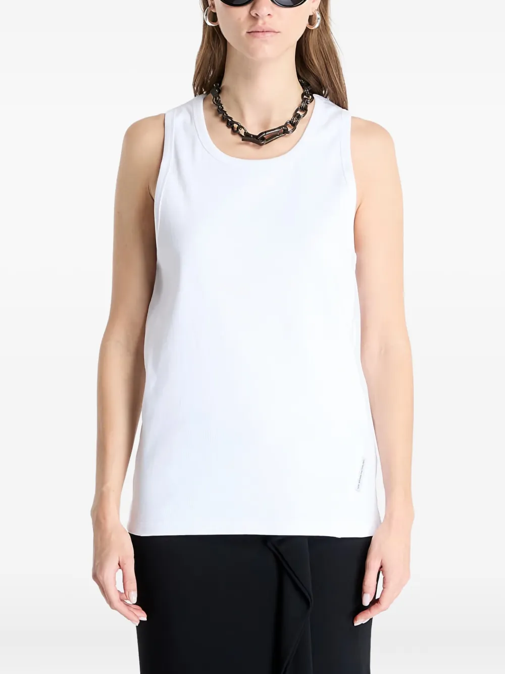 Post Archive Faction Straight-hem Tank Top In White