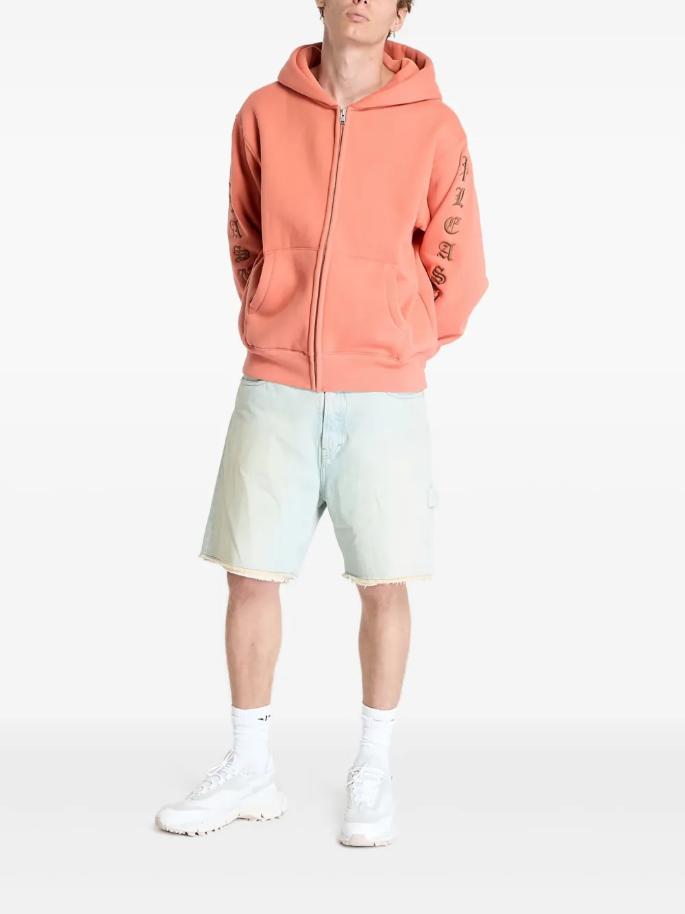 Pleasures Hoodie van katoenblend Oranje