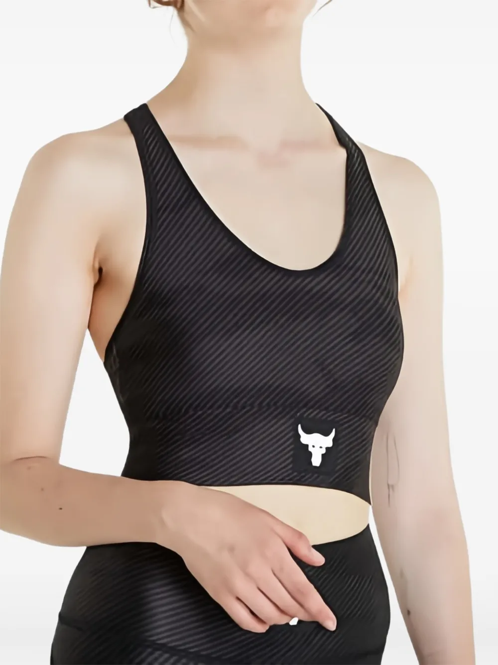 Under Armour Project Rock Sports Bra In Black