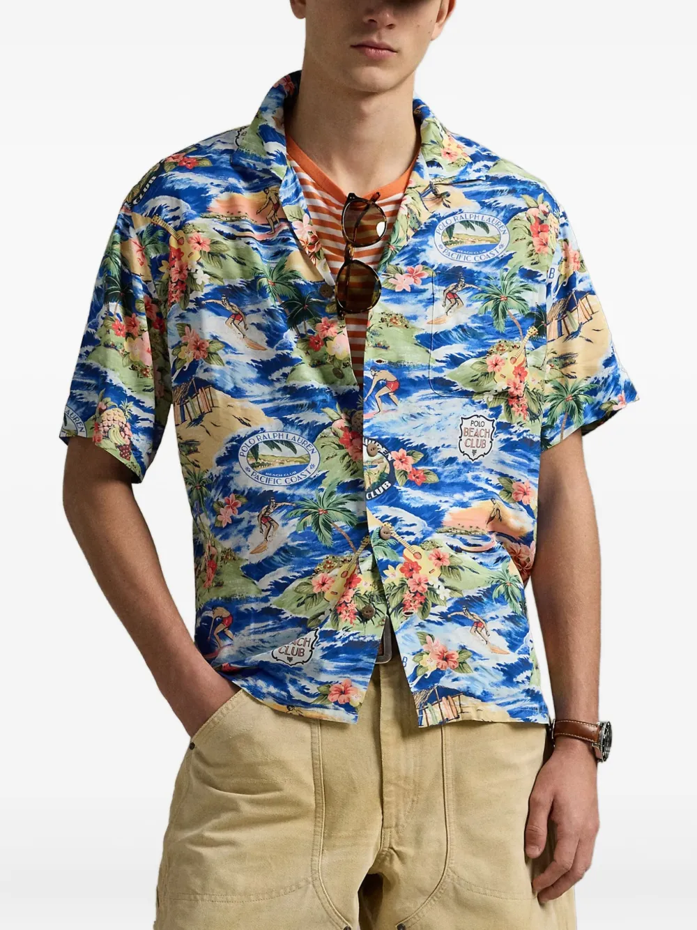 Polo Ralph Lauren Overhemd met print Blauw