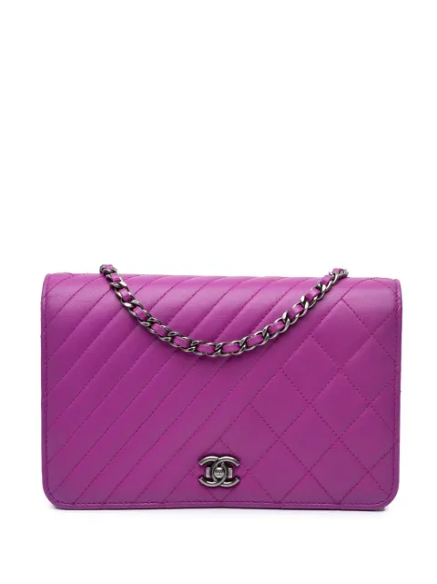 CHANEL Pre-Owned sac à bandoulière Boy Wallet On Chain en peau d'agneau (2014-2015)