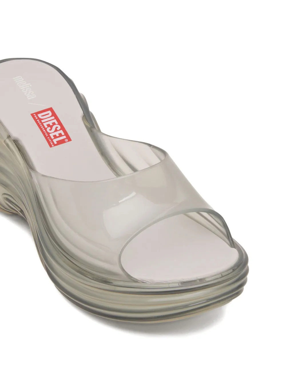 Diesel x Melissa platform swirl sandals Grey