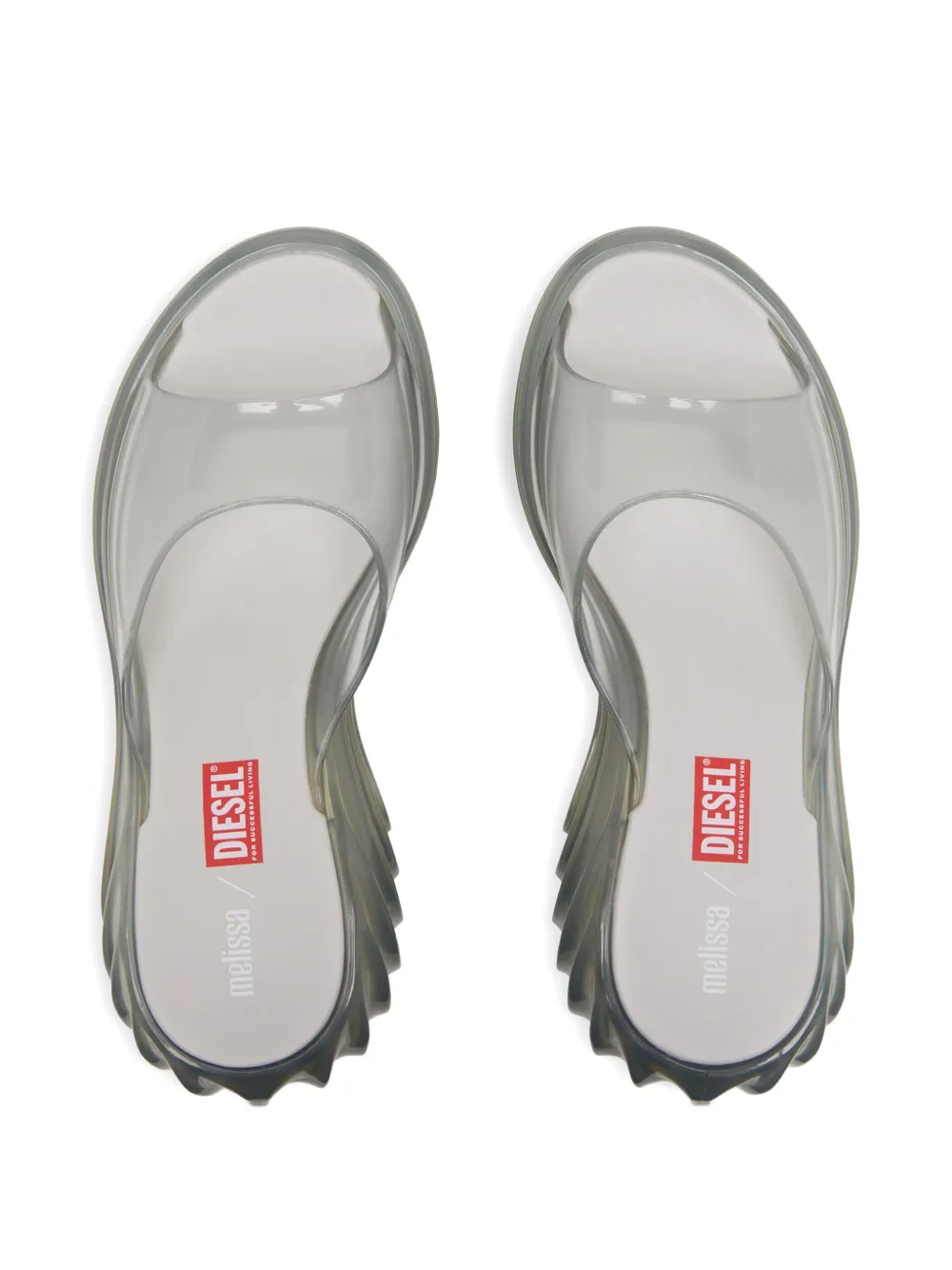 Diesel x Melissa platform swirl sandals Grey