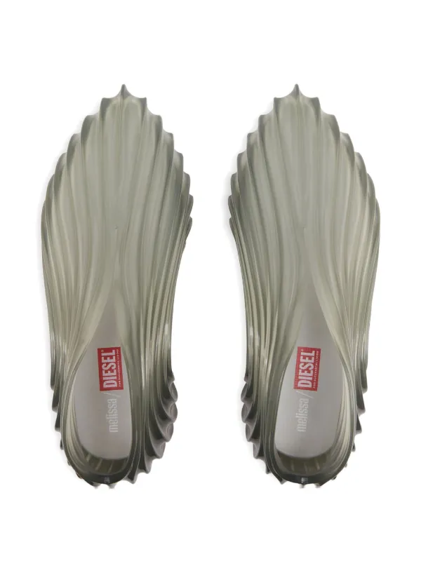 Diesel x Melissa Ribbed Wave Sneakers | Grey | FARFETCH