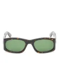 Pleasures x Akila Eazy rectangle-frame sunglasses - Brown