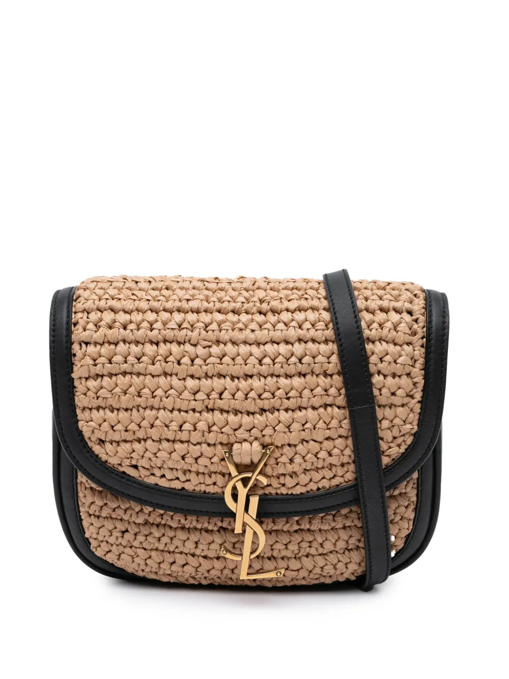 Saint Laurent Pre-Owned 2020 Medium Raffia Monogram Kaia crossbody bag | Brown | Image 1