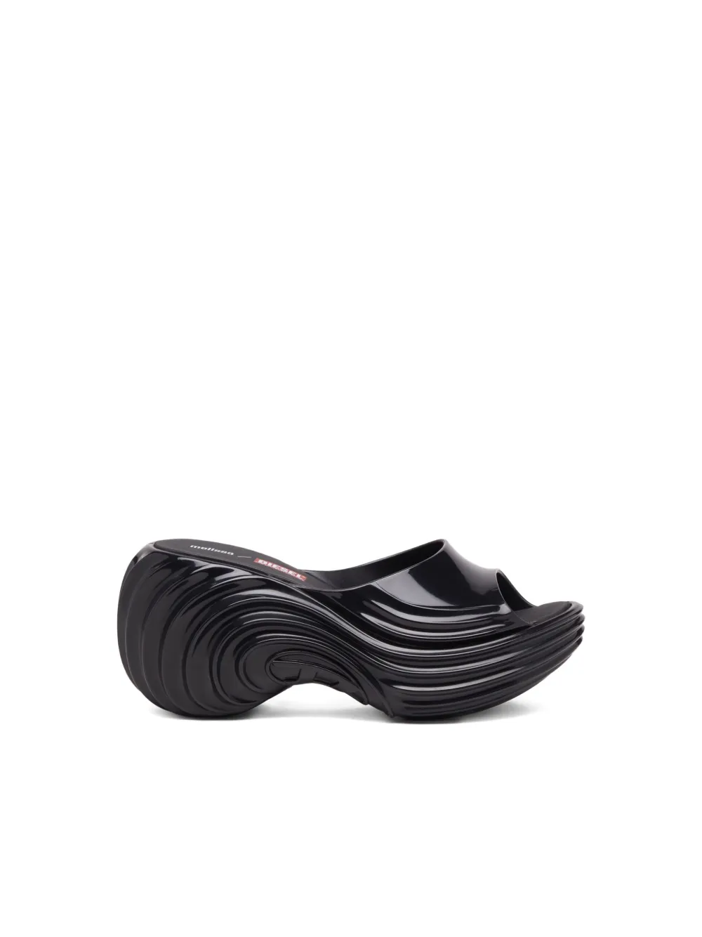 Diesel x Melissa platform wave sandals Black