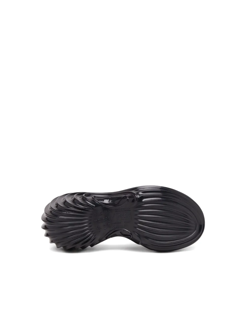 Diesel x Melissa platform wave sandals Black