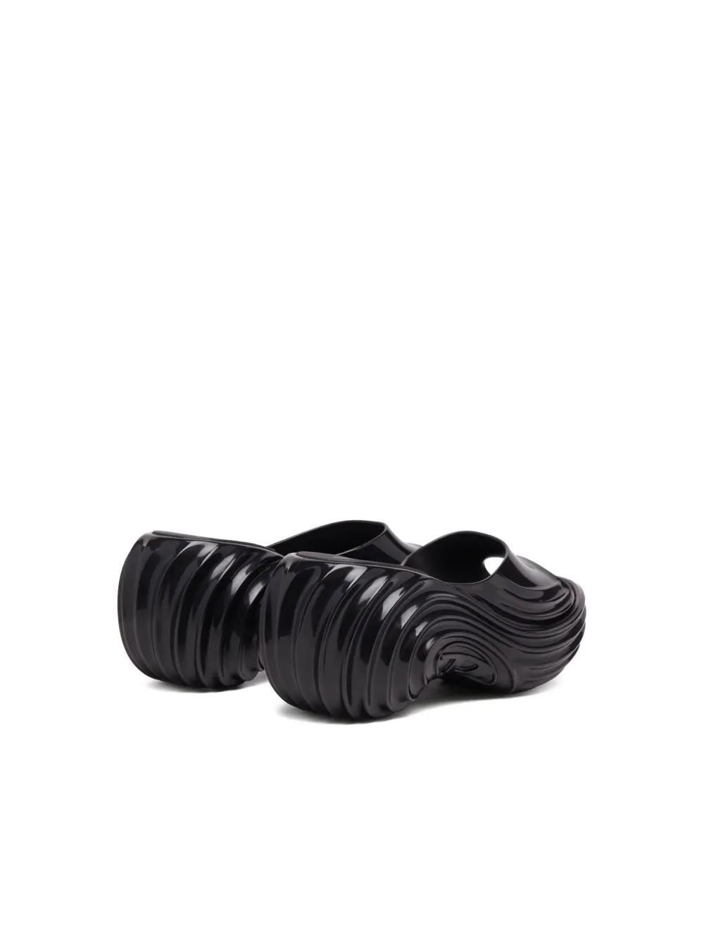 Diesel x Melissa platform wave sandals Black