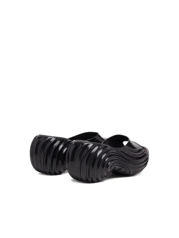 Diesel x Melissa Platform Wave Sandals | Black | FARFETCH