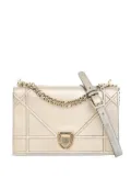 Christian Dior Pre-Owned 2017 Medium Metallic Calfskin Diorama Flap crossbody bag - Gold