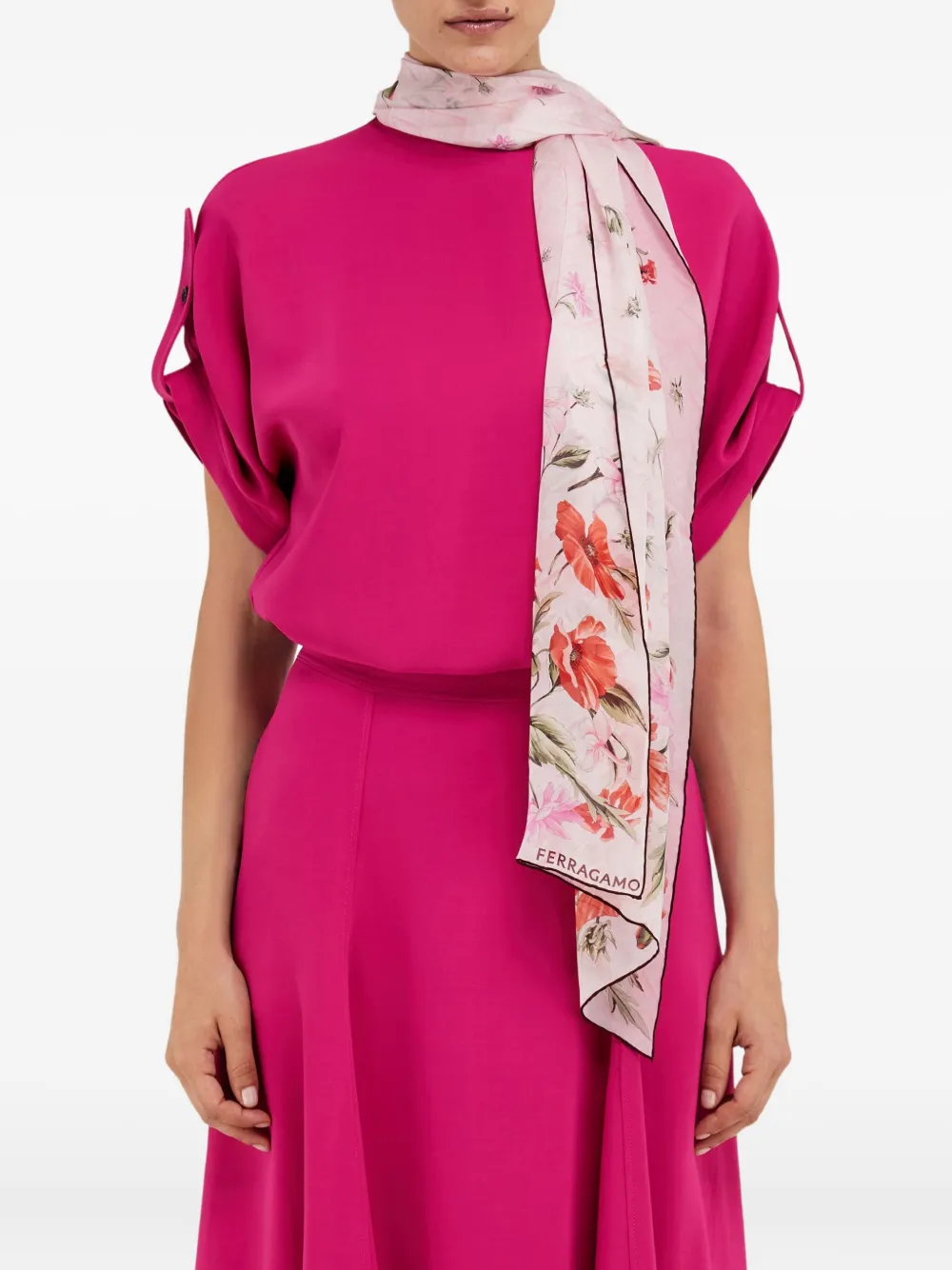 Ferragamo Zijden sjaal Roze
