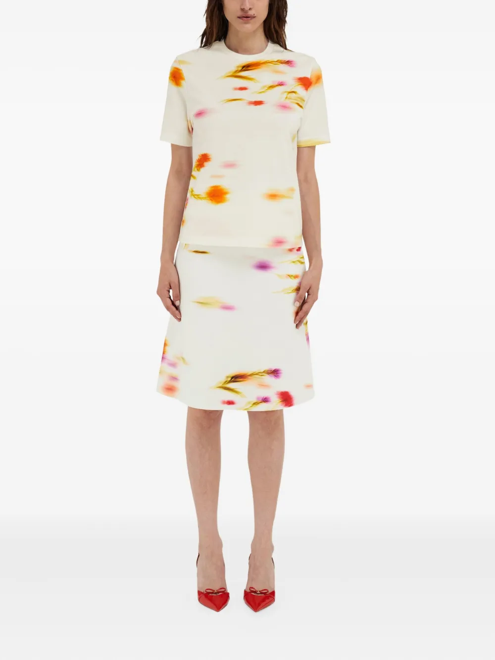 Ferragamo Blossom T-shirt Beige
