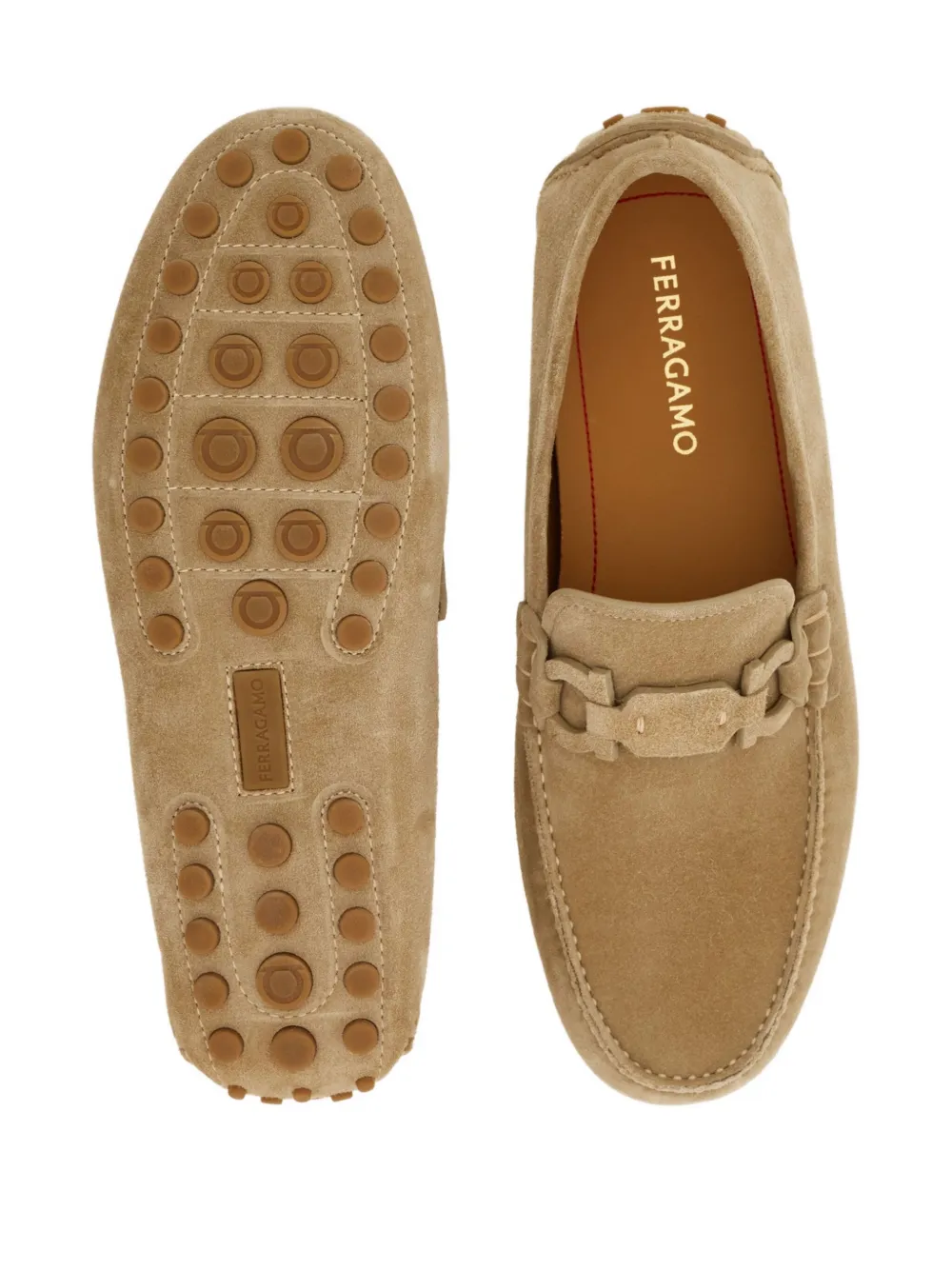 Ferragamo Gancini loafers Groen