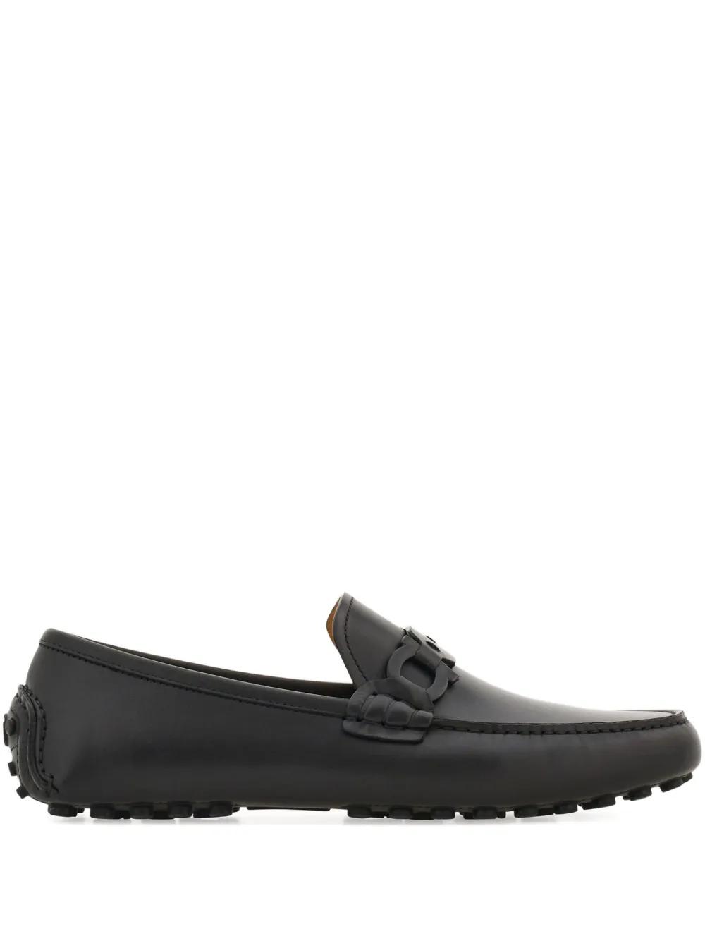 Ferragamo Gancini ornament loafers Zwart