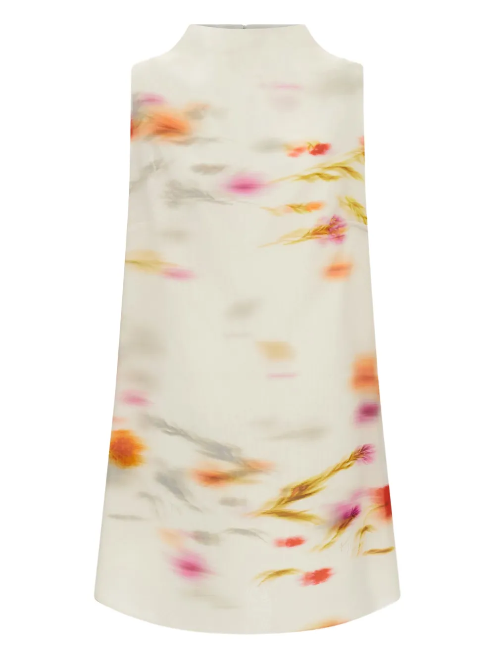 Blossom-print mini dress