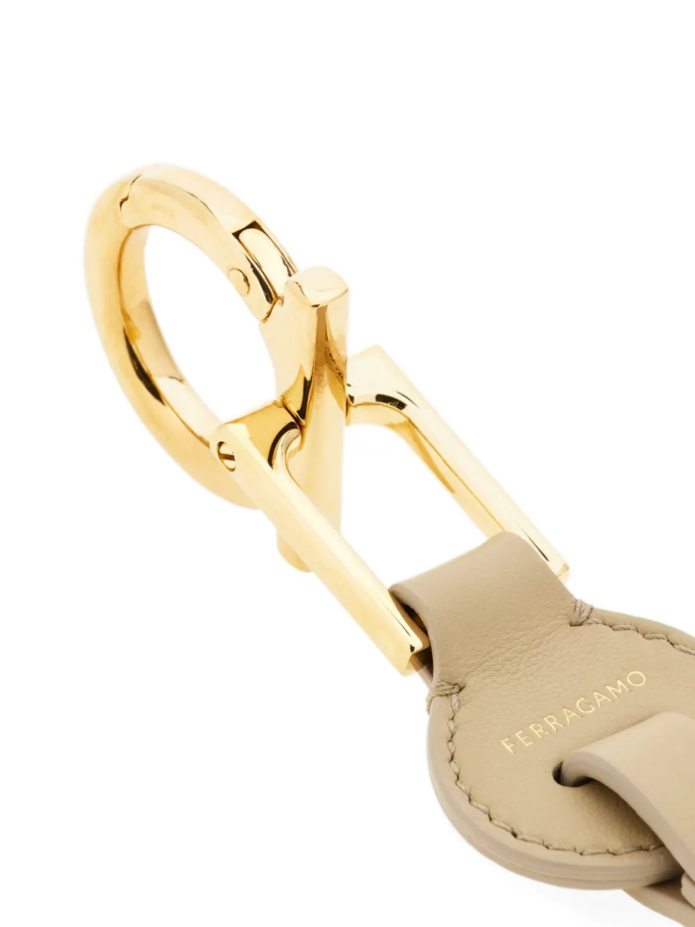 Ferragamo Gancini sleutelhanger Beige