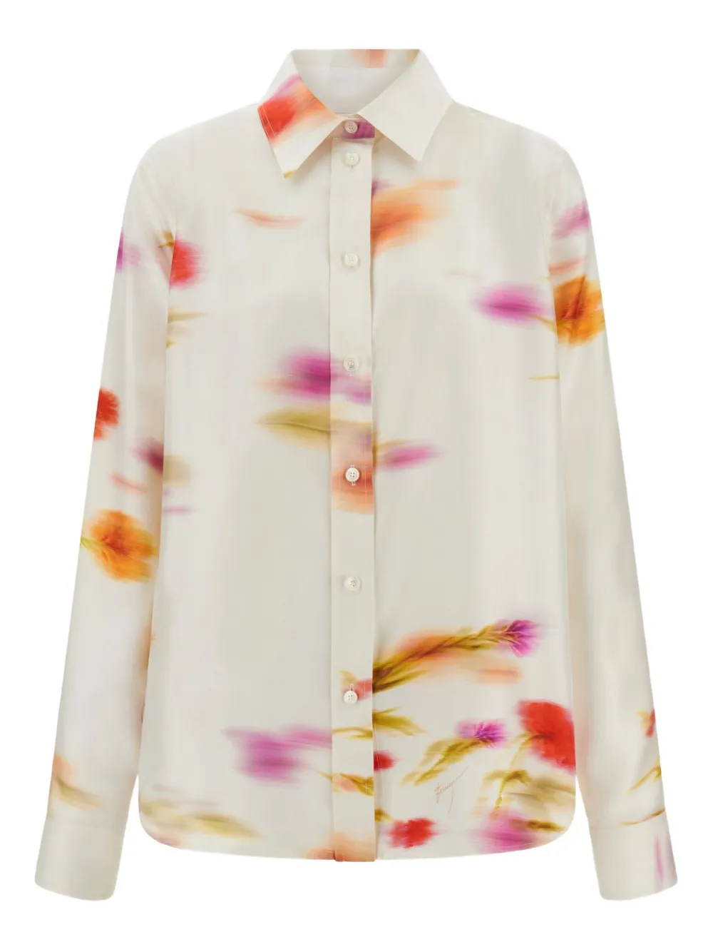 Ferragamo Blossom Print Long Sleeve Shirt