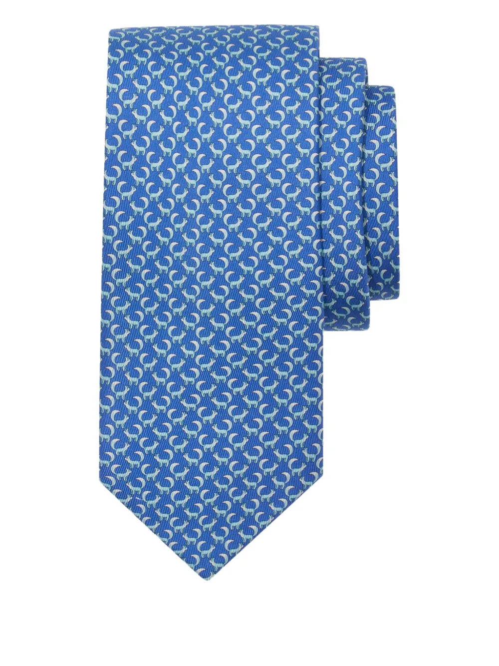 Ferragamo Zijden stropdas Blauw
