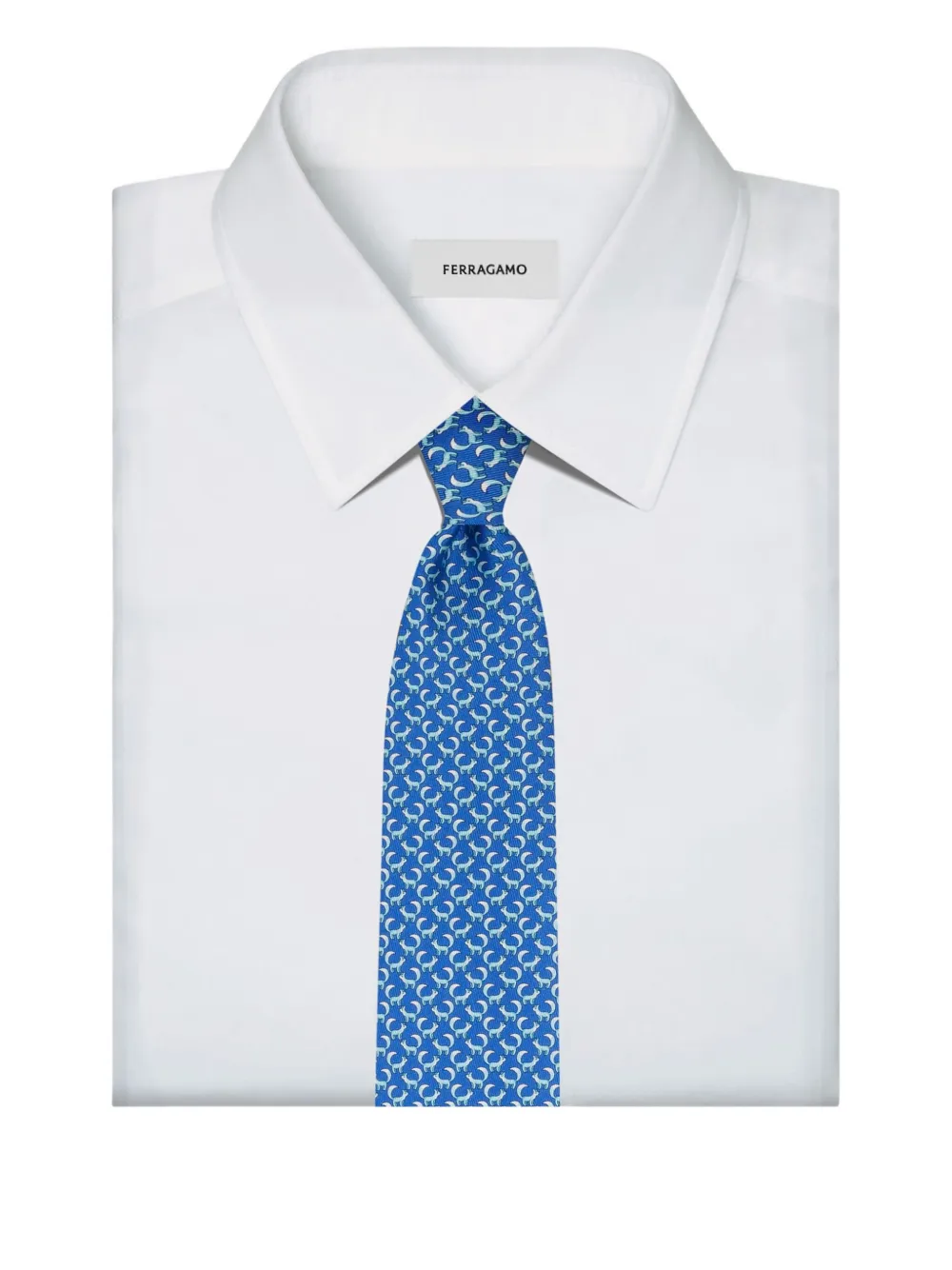 Ferragamo Zijden stropdas Blauw