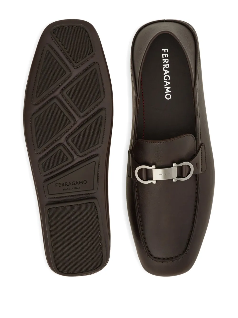 Ferragamo Gancini loafers Brown