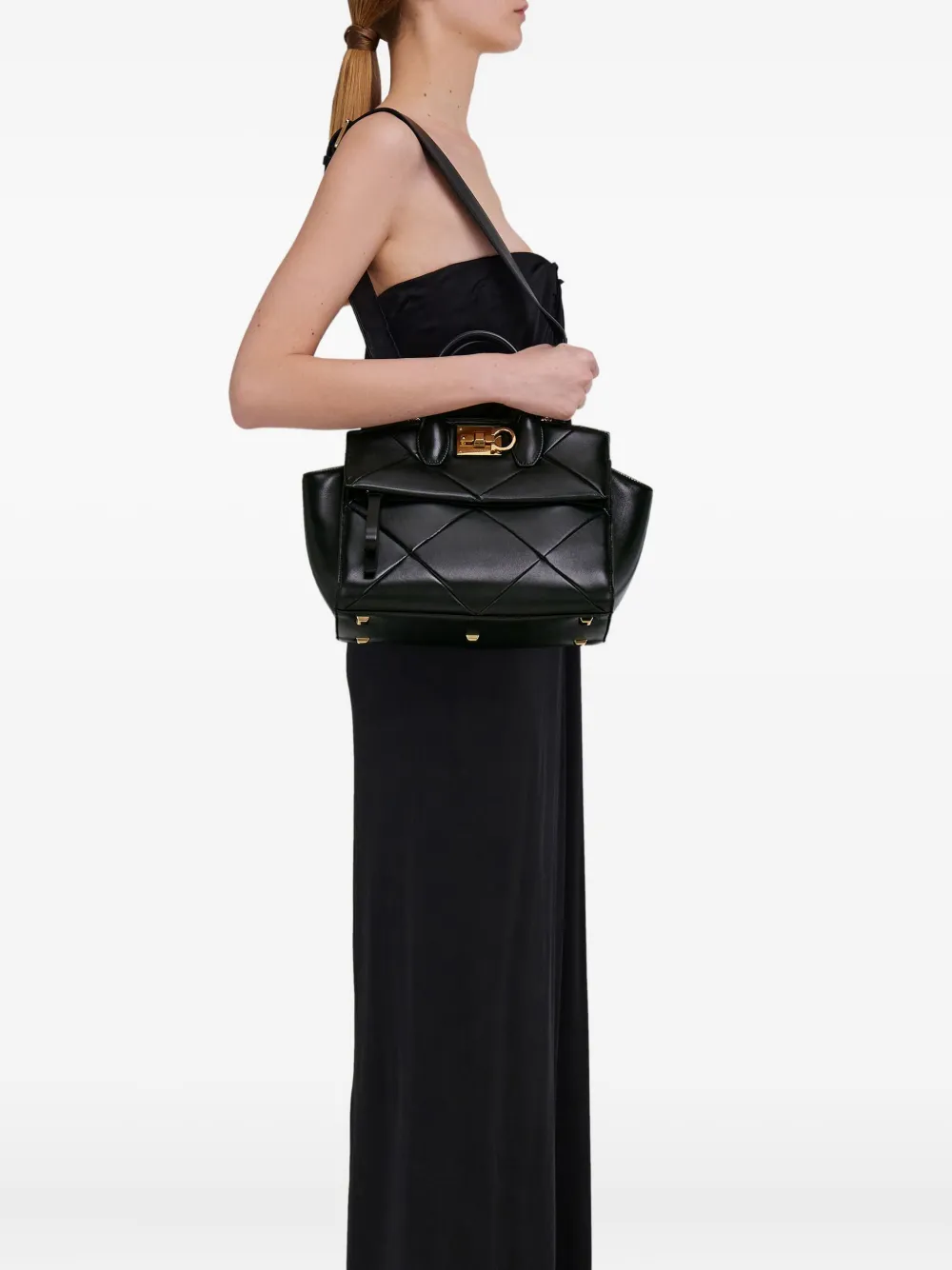 Ferragamo Studio medium shopper Zwart