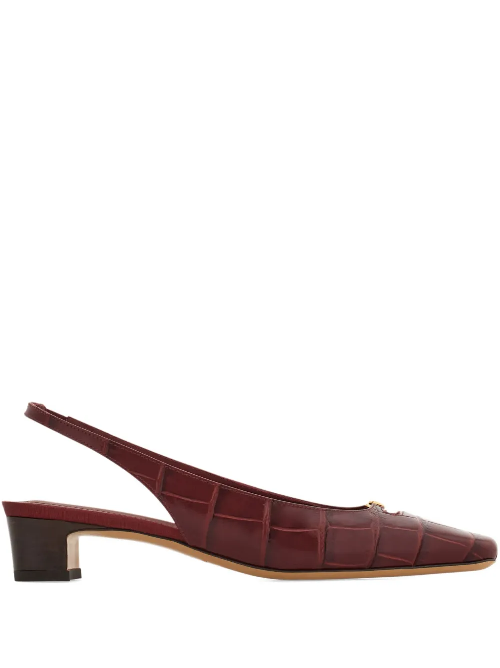 Ferragamo Cut out slingback Rood