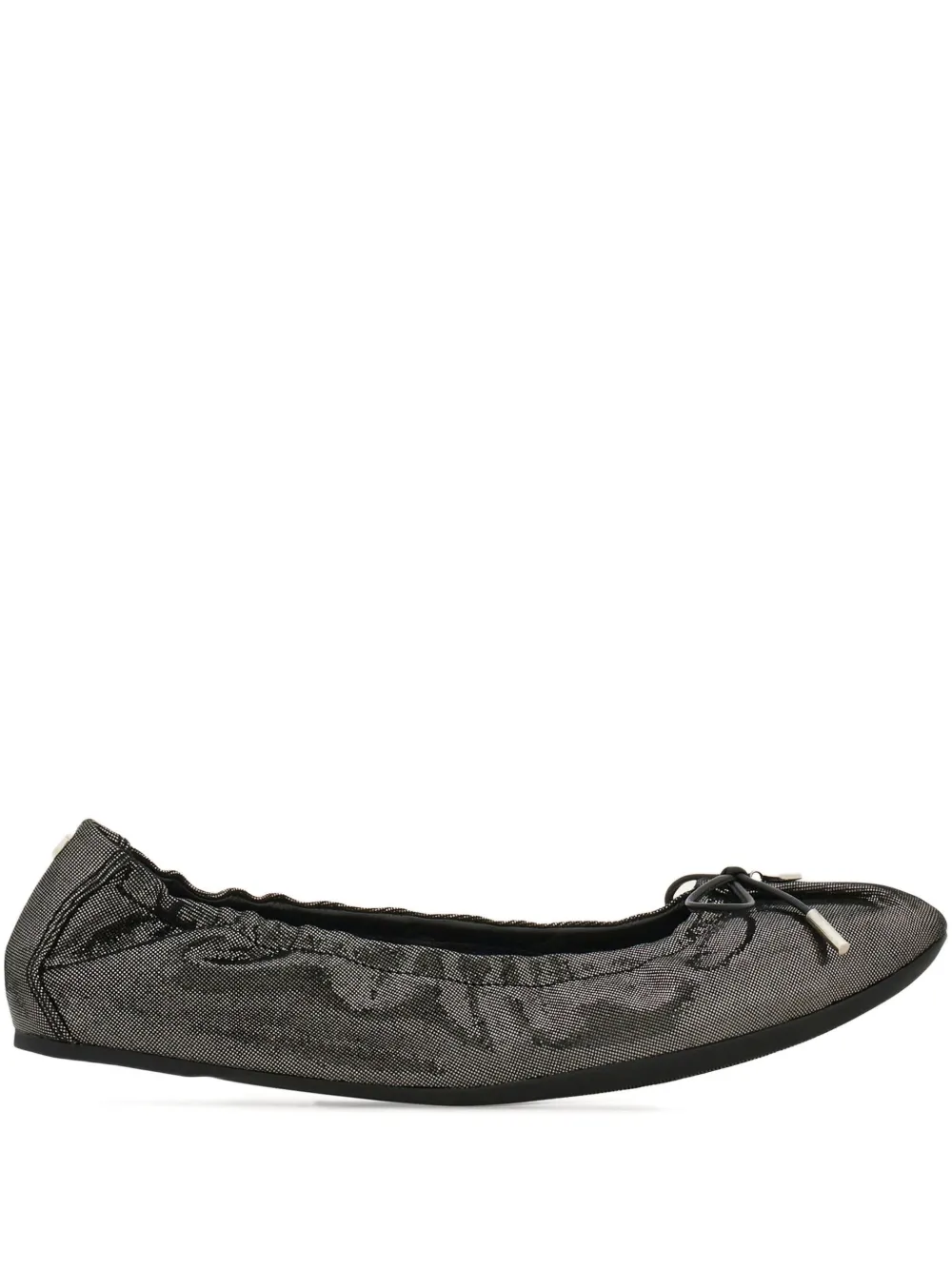Ferragamo suede ballerina shoes Zilver