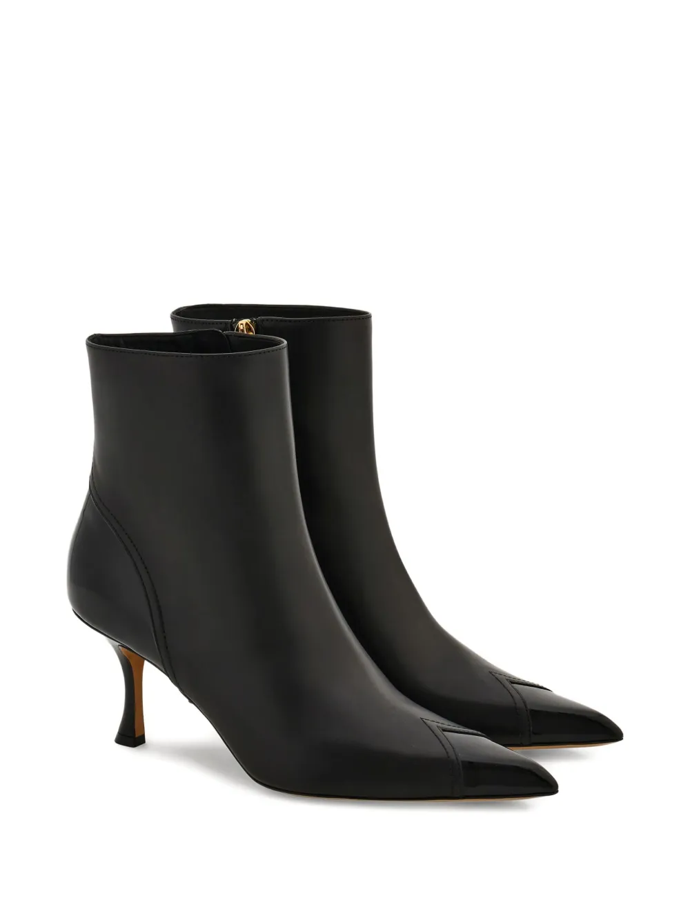 Ferragamo 70mm leather boots Zwart