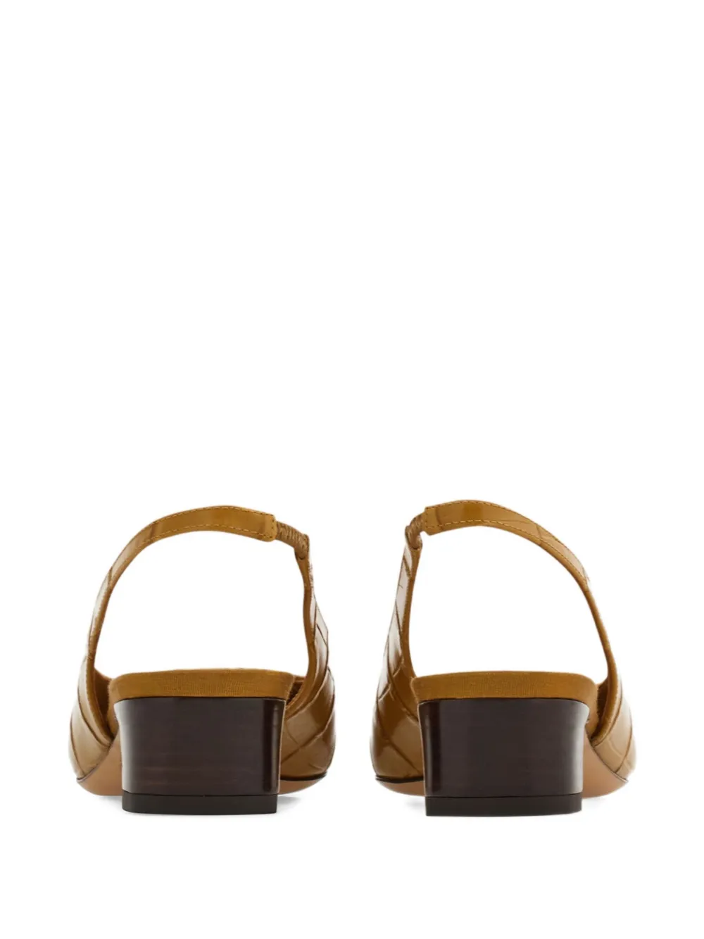 Ferragamo 30mm leather pumps Geel