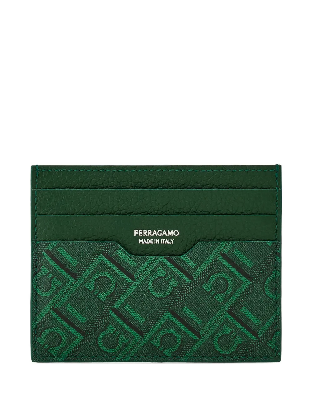 Ferragamo Pasjeshouder met monogram Groen