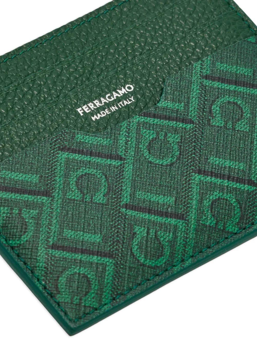 Ferragamo Pasjeshouder met monogram Groen