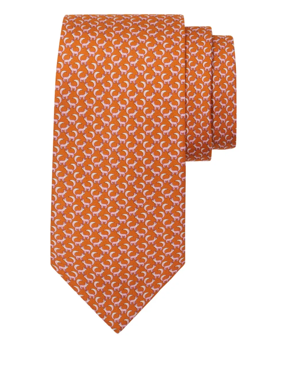Ferragamo Zijden stropdas Oranje