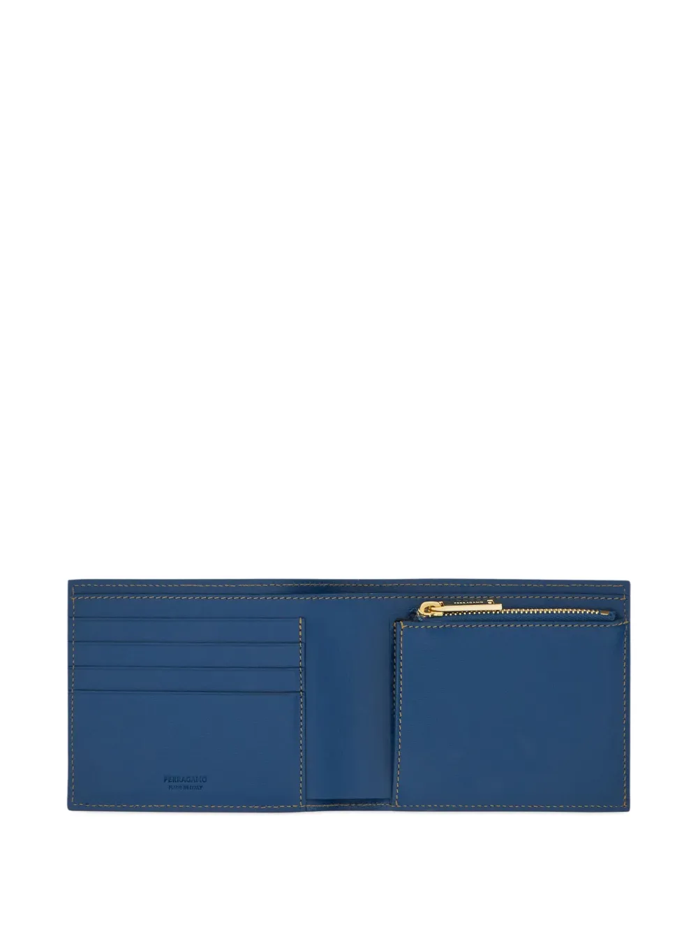 Ferragamo Leren portemonnee Blauw